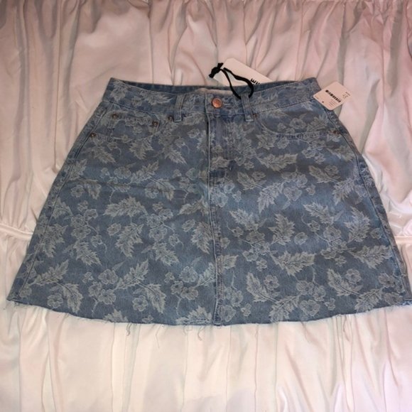Free People Mini Denim Skirt - Picture 5 of 6